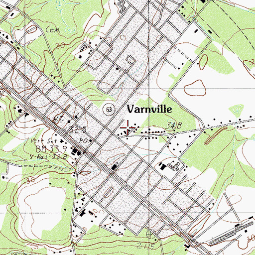 Topographic Map of Samaritan Baptist Church, SC