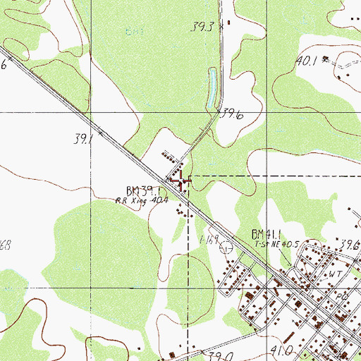 Topographic Map of Second Baptist Church, SC