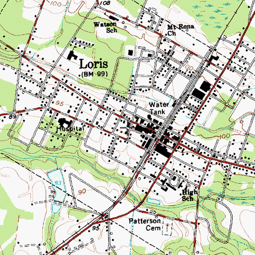 Topographic Map of Berean Assembly of God Church, SC