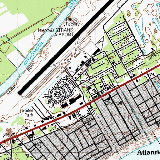 Topographic Map of Coastal Christian Center, SC