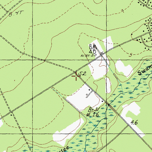 Topographic Map of Forestbrook Baptist Church, SC