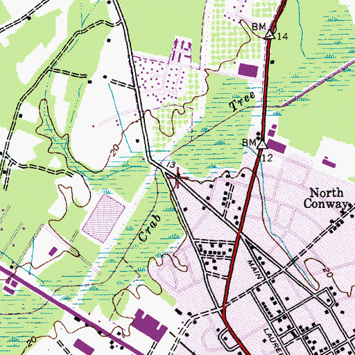 Topographic Map of Free Welcome Freewill Baptist Church, SC