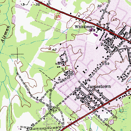 Topographic Map of Friendship Baptist Church, SC