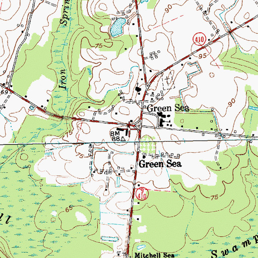 Topographic Map of Grassy Bay Missionary Baptist Church, SC