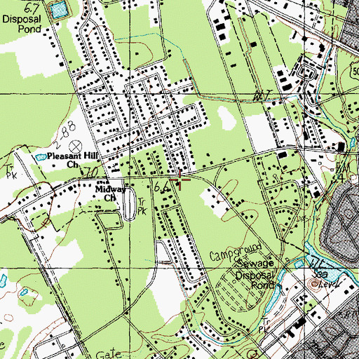 Topographic Map of Myrtle Beach Bible Chapel, SC