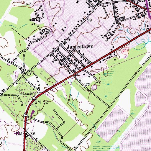 Topographic Map of Spiritual Assembly of the Bahals Church, SC