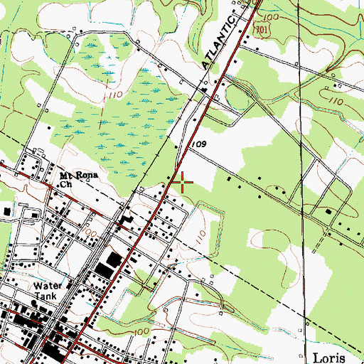 Topographic Map of Trinity Baptist Church, SC