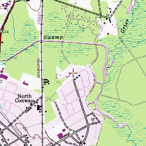 Topographic Map of Trinity United Methodist Church, SC
