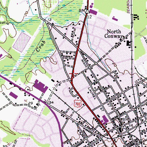 Topographic Map of Westminster Presbyterian Church, SC