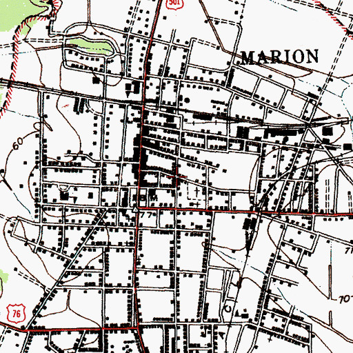 Topographic Map of Door of Hope Christian Church, SC