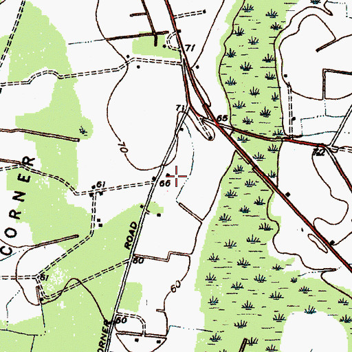 Topographic Map of McMillan Memorial Baptist Church, SC