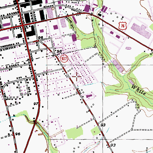 Topographic Map of Mullins Church of God, SC