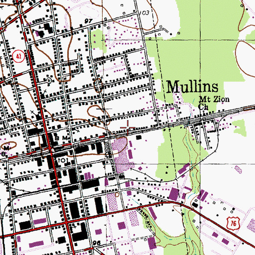 Topographic Map of New Born Assembly Church, SC