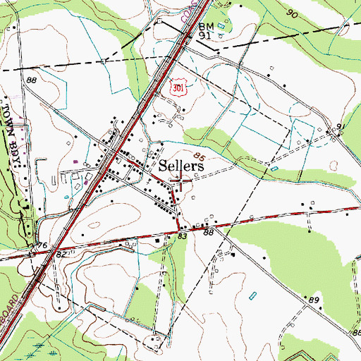 Topographic Map of New Mount Zion African Methodist Episcopal Church, SC