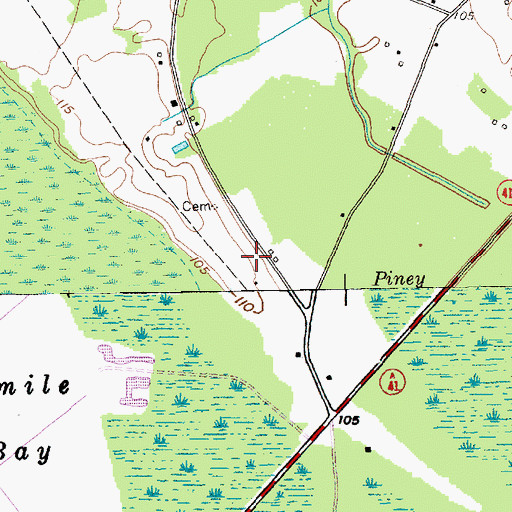 Topographic Map of Open Door Independent Baptist Church, SC