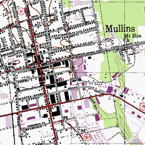 Topographic Map of Saint Paul Baptist Church, SC