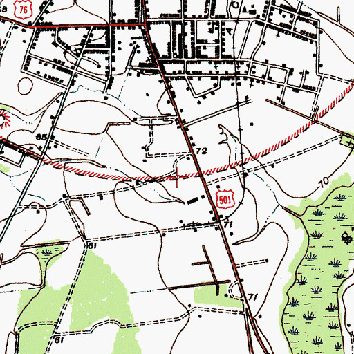Topographic Map of The New Greater Deliverance Church for all People, SC