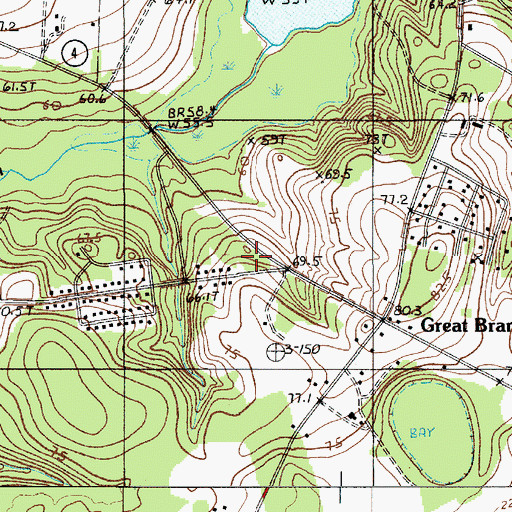Topographic Map of Liberty Free Will Baptist Church, SC