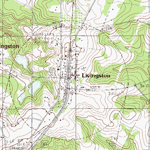 Topographic Map of Livingston - Pinehill United Methodist Church, SC
