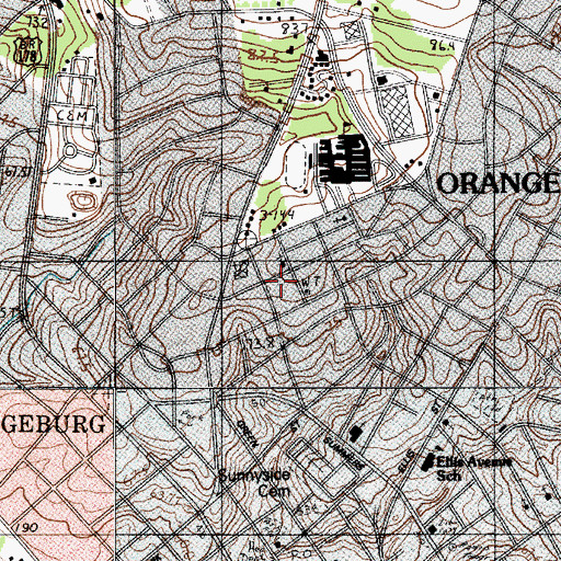 Topographic Map of Memorial Church of the Nazarene, SC