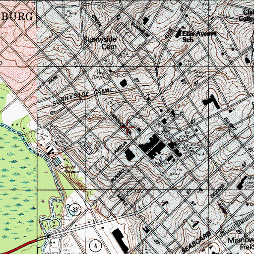 Topographic Map of Moultrie Temple Church of God in Christ, SC