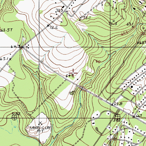 Topographic Map of New Hope Baptist Church, SC