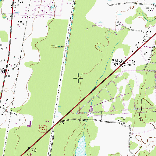 Topographic Map of Trident Technical College Berkeley Campus Library Learning Resources Center, SC