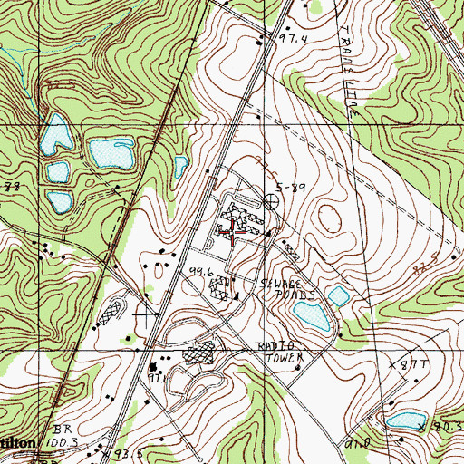 Topographic Map of Orangeburg - Calhoun Technical College Gressette Learning Resource Center, SC