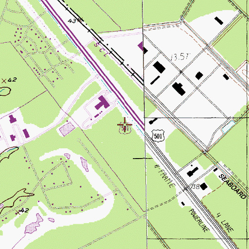 Topographic Map of Horry Georgetown Technical College Library, SC