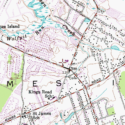 Topographic Map of Charleston County Public Library James Island Branch Library, SC