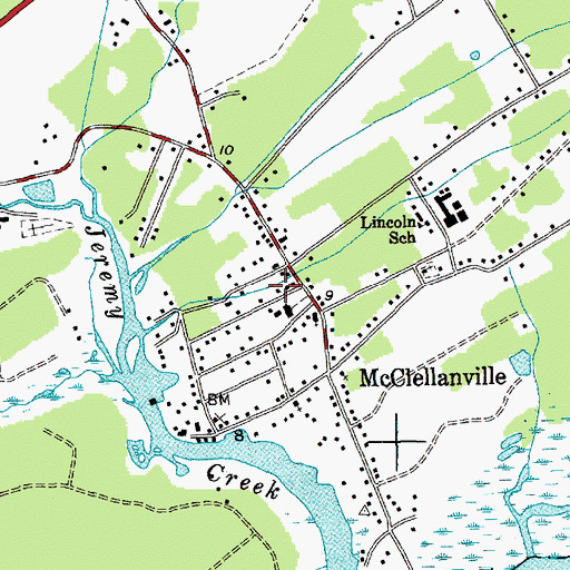 Topographic Map of Charleston County Public Library McClellanville Branch, SC