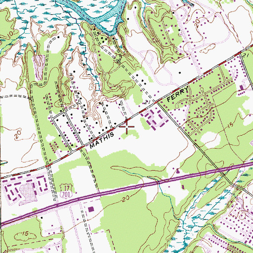 Topographic Map of Charleston County Public Library Mount Pleasant Regional Branch Library, SC