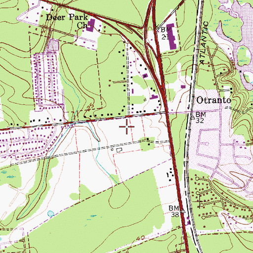 Topographic Map of Charleston County Public Library Otranto Road Regional Branch Library, SC