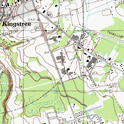 Topographic Map of Williamsburg Technical College Library, SC
