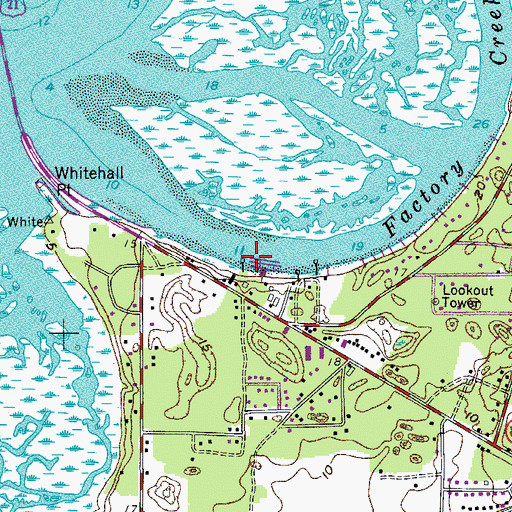 Topographic Map of Ladys Island Marina, SC