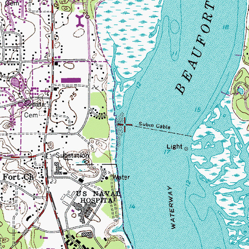 Topographic Map of Port Royal Landing Marina, SC
