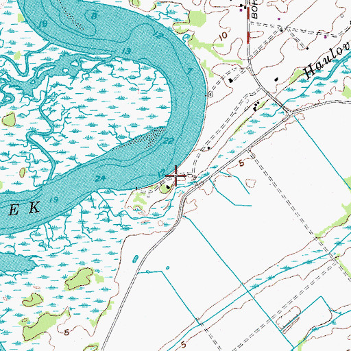 Topographic Map of Bohicket Marina, SC