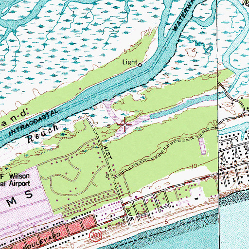 Topographic Map of Isle of Palms Marina, SC