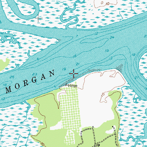 Topographic Map of Dataw Island Marina, SC