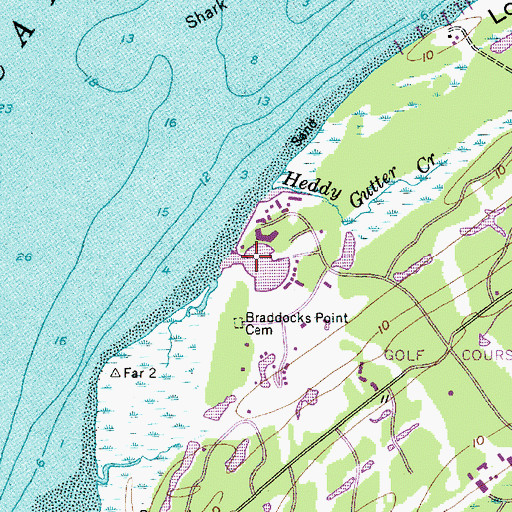 Topographic Map of Harbour Town Yacht Basin, SC