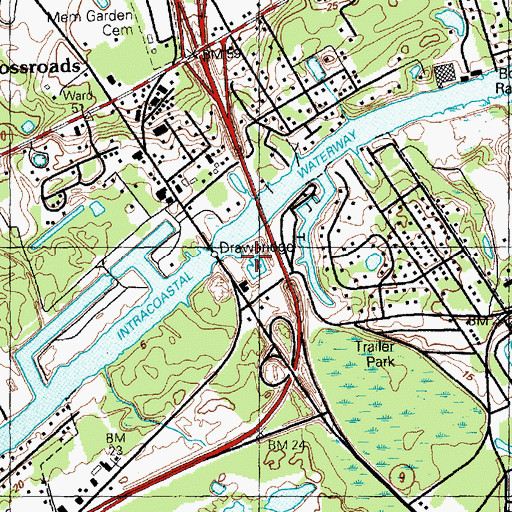 Topographic Map of Harbourgate Resort and Marina, SC
