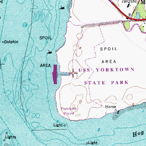 Topographic Map of Patriots Point Naval and Maritime Museum, SC
