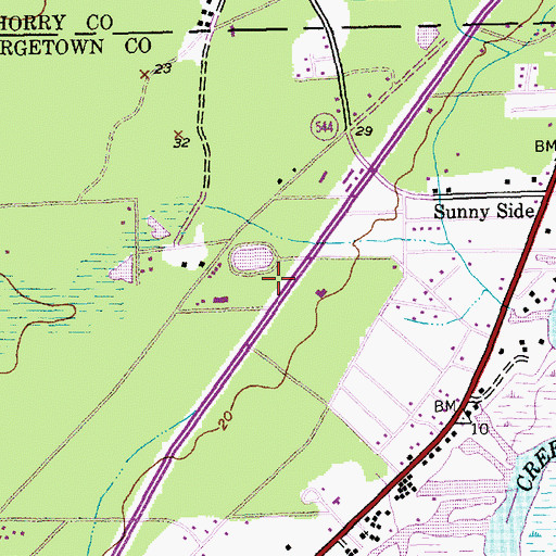 Topographic Map of Ragtops and Roadsters Auto Museum, SC