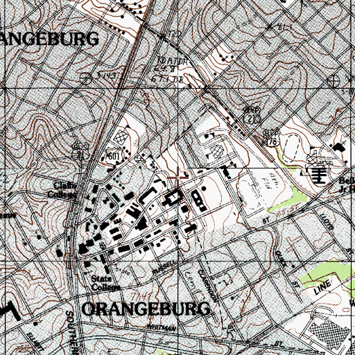 Topographic Map of South Carolina State University Planetarium, SC