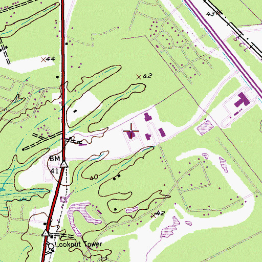 Topographic Map of Coastal Carolina University Williams - Brice Building - Kimbel Arena, SC