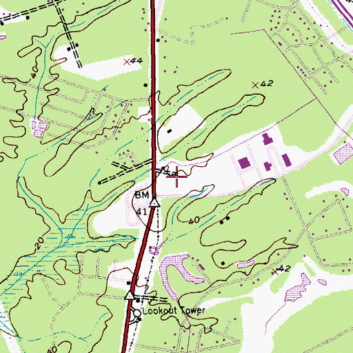 Topographic Map of Coastal Carolina University Brooks Stadium, SC