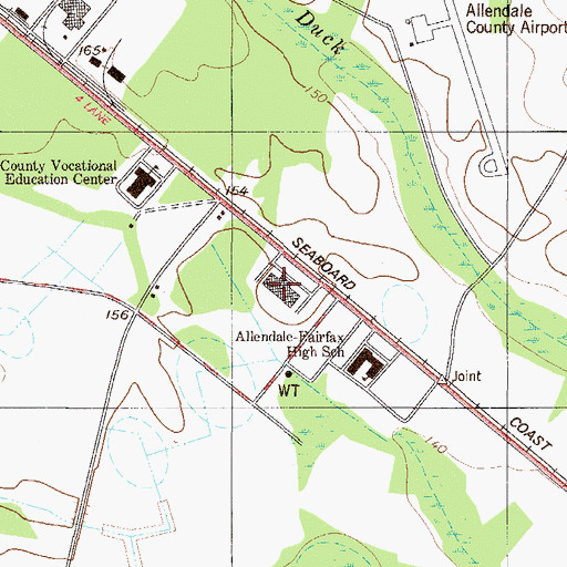 Topographic Map of South Carolina Department of Motor Vehicles Fairfax Office, SC