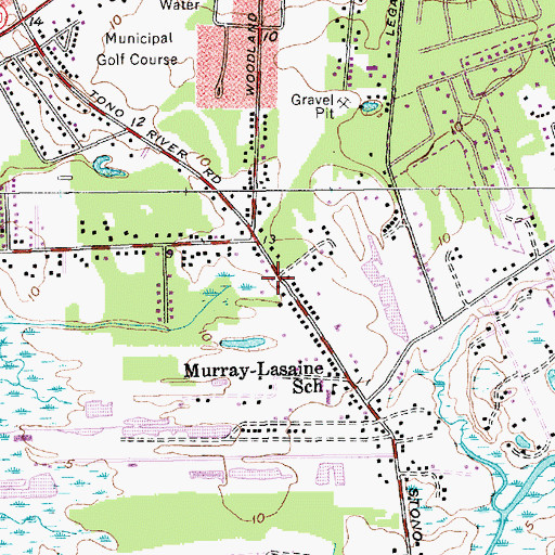 Topographic Map of James Island Magistrate Office, SC