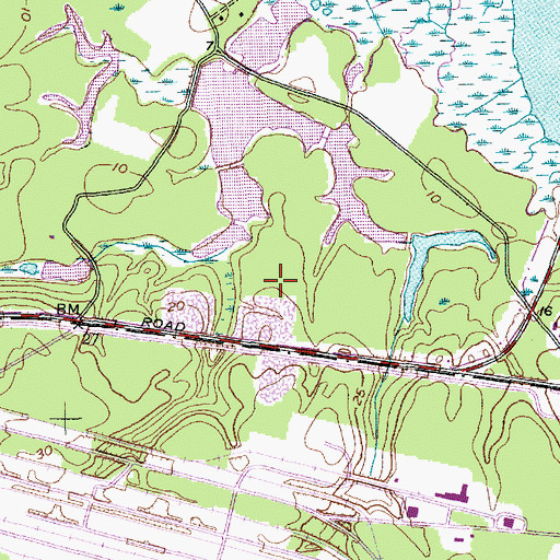 Topographic Map of Lower Berkeley Wastewater Treatment Facility, SC