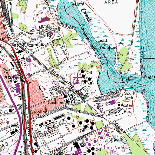 Topographic Map of North Charleston Sewer District, SC